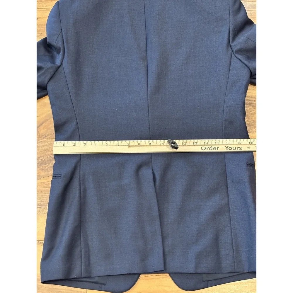 Ralph‎ Ralph Lauren Mens 38R Blue Glen Plaid Blazer  And Vest 100% Wool 2 Button